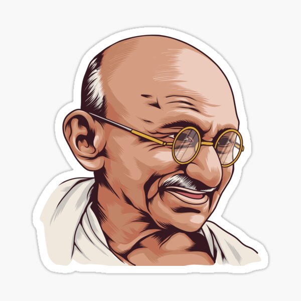 Mahatma Gandhi Art Sticker