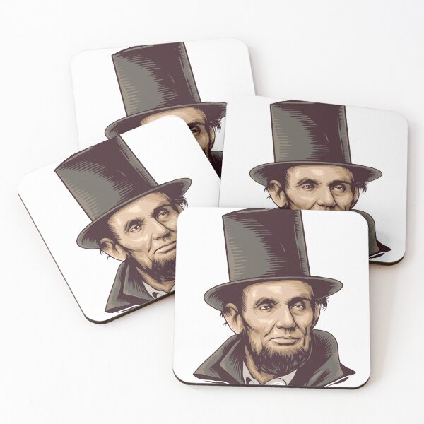 Abraham Lincoln Art Coasters (Set of 4)