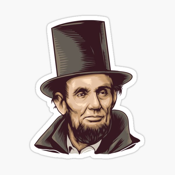 Abraham Lincoln Art Sticker