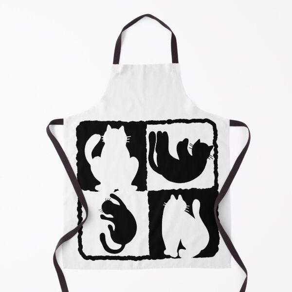 Item preview, Silhouettes of cats in a square black white designed and sold by joseartgel.