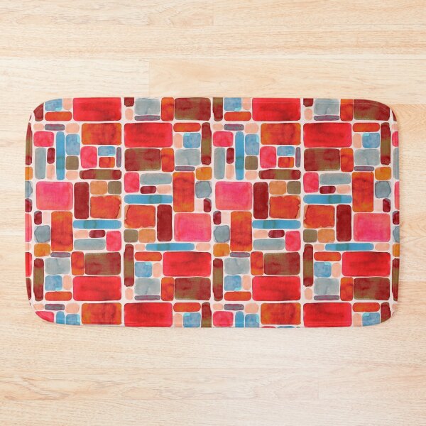 Item preview, Watercolor Blocks in Tomato Red designed and sold by mossandhoney.