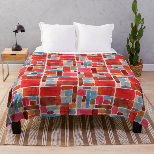 Item preview, Watercolor Blocks in Tomato Red designed and sold by mossandhoney.