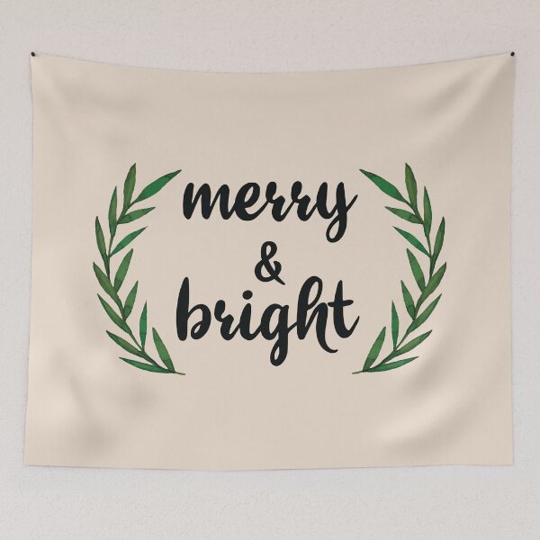 Item preview, Watercolor Merry and bright with leaves designed and sold by thelustrous.