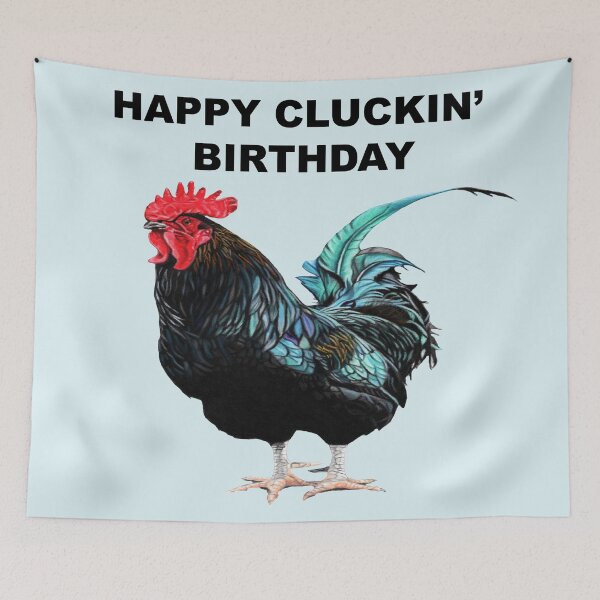 Item preview, HAPPY CLUCKIN' BIRTHDAY - HAPPY BIRTHDAY - COCKEREL designed and sold by IslesArt.