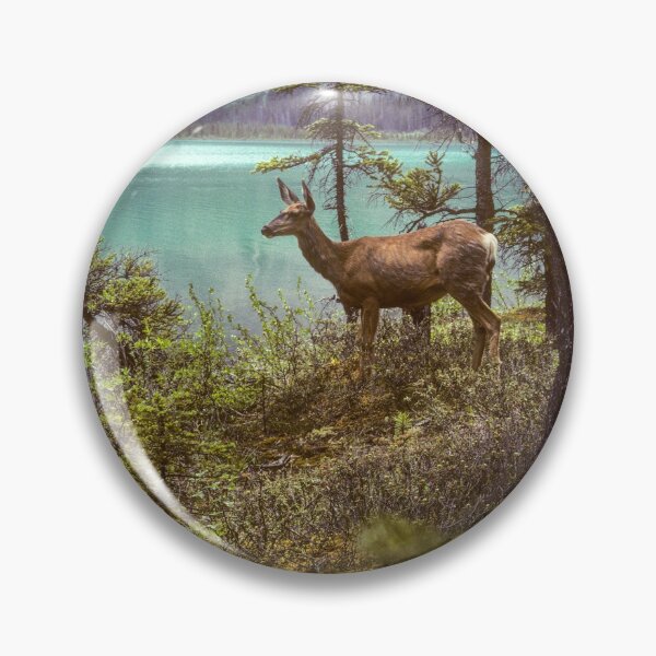 Item preview, Deer at Coronet Creek on Maligne Lake designed and sold by Karen Granoski.