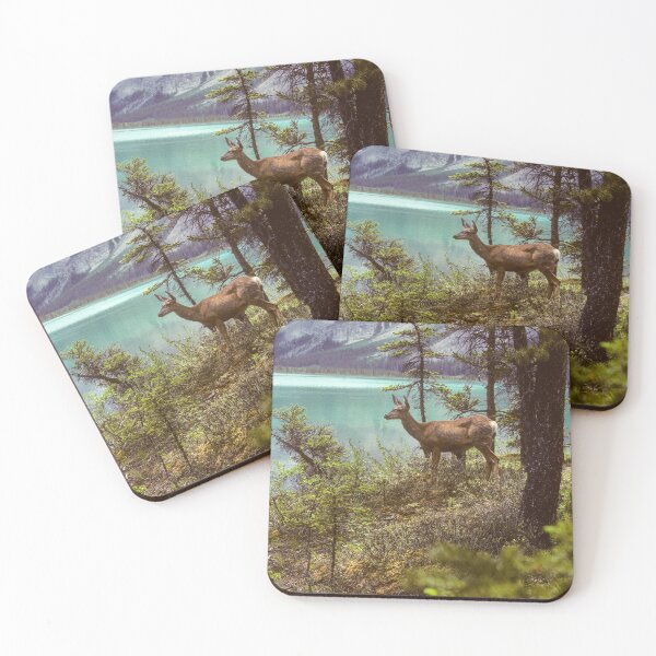 Item preview, Deer at Coronet Creek on Maligne Lake designed and sold by Karen Granoski.