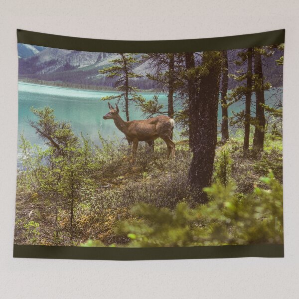 Item preview, Deer at Coronet Creek on Maligne Lake designed and sold by Karen Granoski.