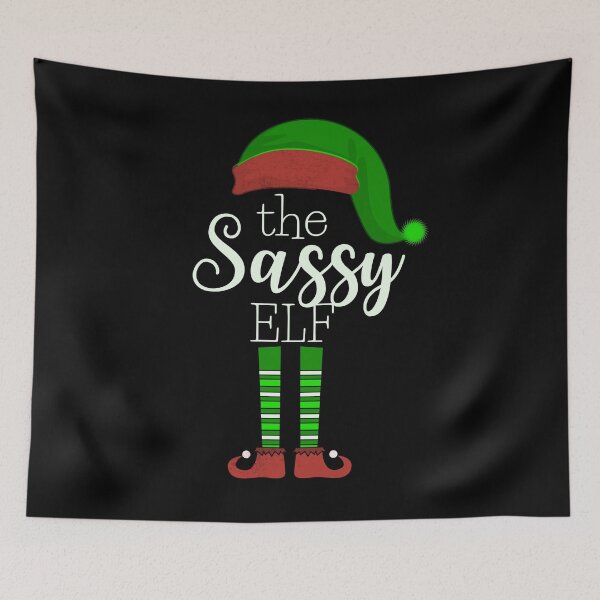 Item preview, The Sassy Elf  from the Elf Squad Family Pajamas  designed and sold by joanaoberg.