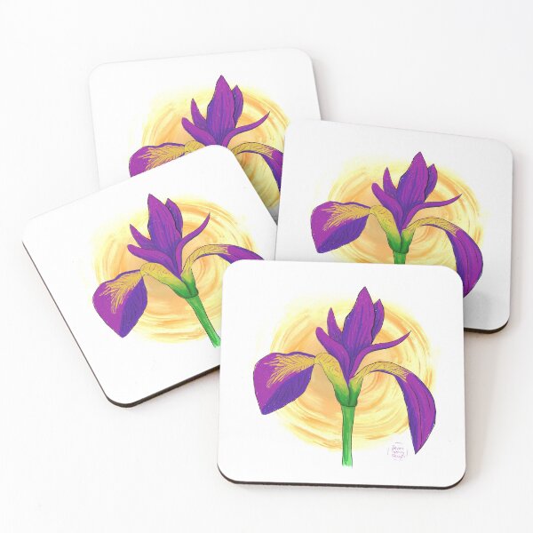 Item preview, Lindo estampado de flores de iris designed and sold by devontipdesigns.
