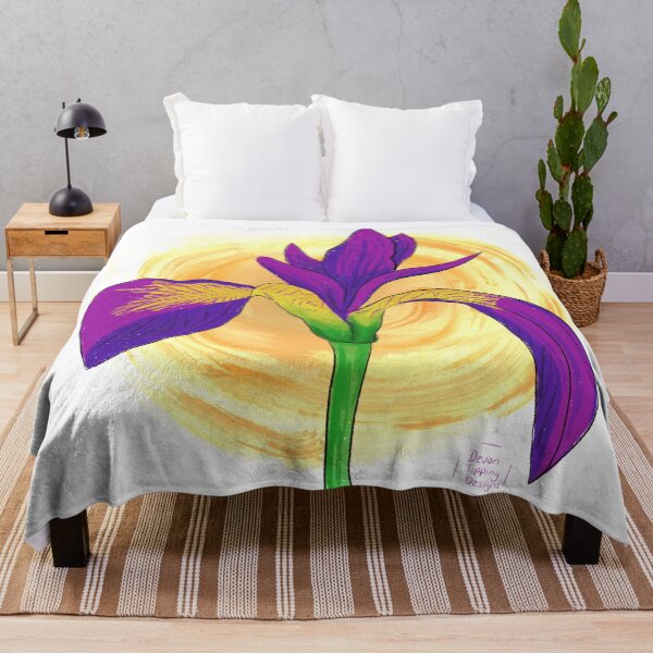 Item preview, Lindo estampado de flores de iris designed and sold by devontipdesigns.