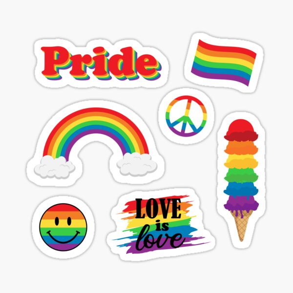 “Pride Rainbow Pack” Sticker for Sale by MisterMacadamia | Redbubble