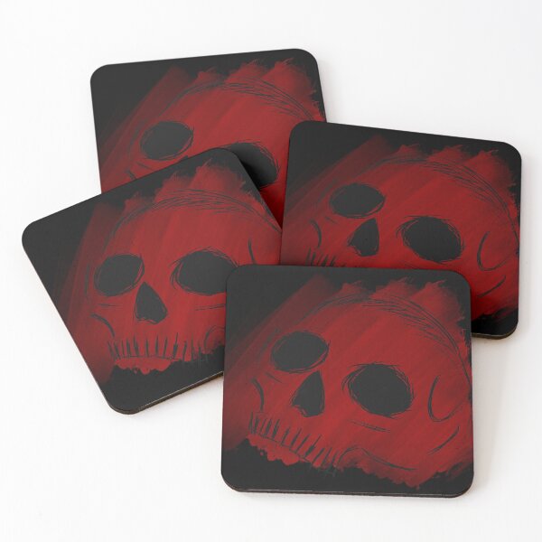 Item preview, Skull in small lines with paint in background designed and sold by BV-creas.