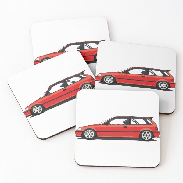Item preview, Red Illegal kanjo racecar Civic EF designed and sold by OlegNaches.