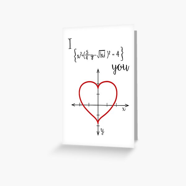 Mathematical love Greeting Card