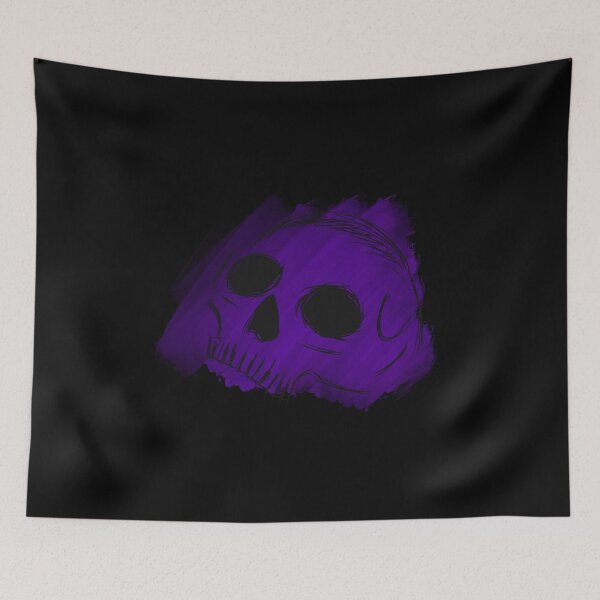 Item preview, Skull in small lines with paint in background designed and sold by BV-creas.