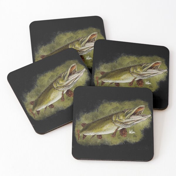 Item preview, Open mouth pike designed and sold by InkFish Art.