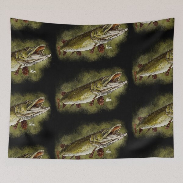 Item preview, Open mouth pike designed and sold by InkFish Art.