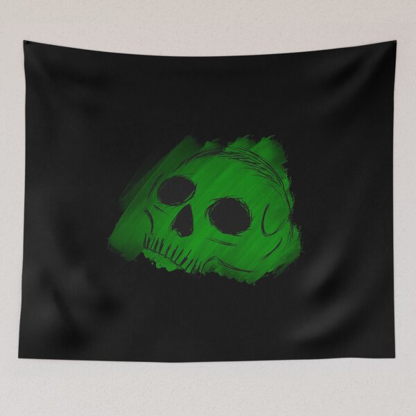 Item preview, Skull in small lines with paint in background designed and sold by BV-creas.