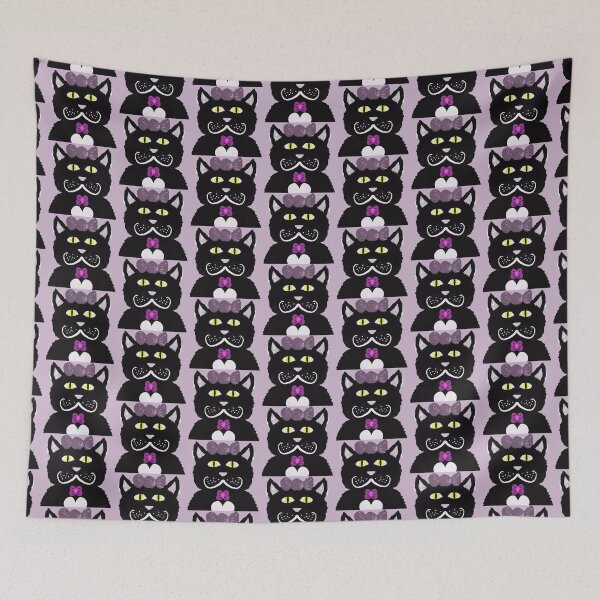 Item preview, Kitty with Pink bows by Edinburgh Artist Tracey Pacitti designed and sold by Tracey Pacitti.
