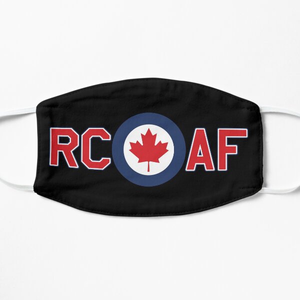 RCAF ROYAL CANADIAN AIR FORCE ROUNDEL RONDEL MAPLE LEAF Flat Mask