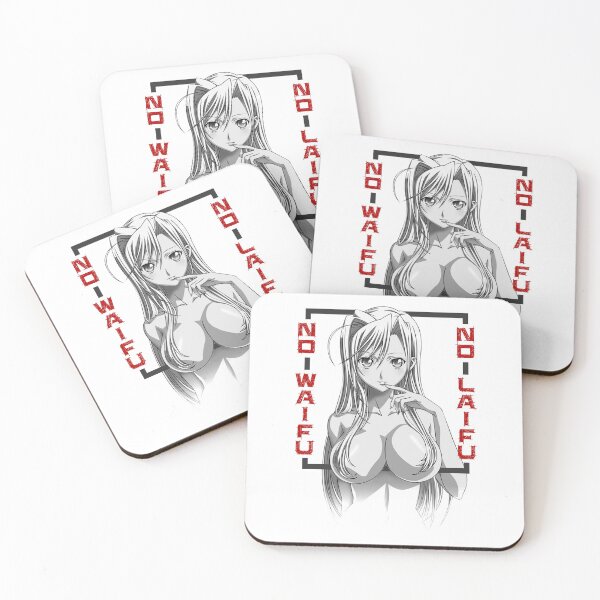 Item preview, No Waifu No Laifu Anime Hentai Boobs Black and White designed and sold by Crapt.