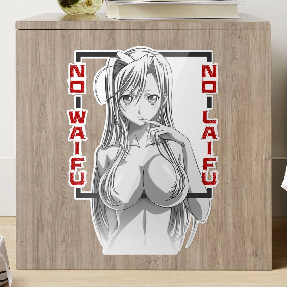 No Waifu No Laifu Anime Hentai Boobs Black and White