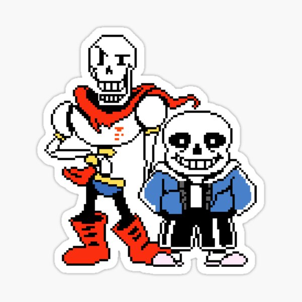 Undertale Sans, Papyrus, and Frisk fullbody stickers — PoetaxArt