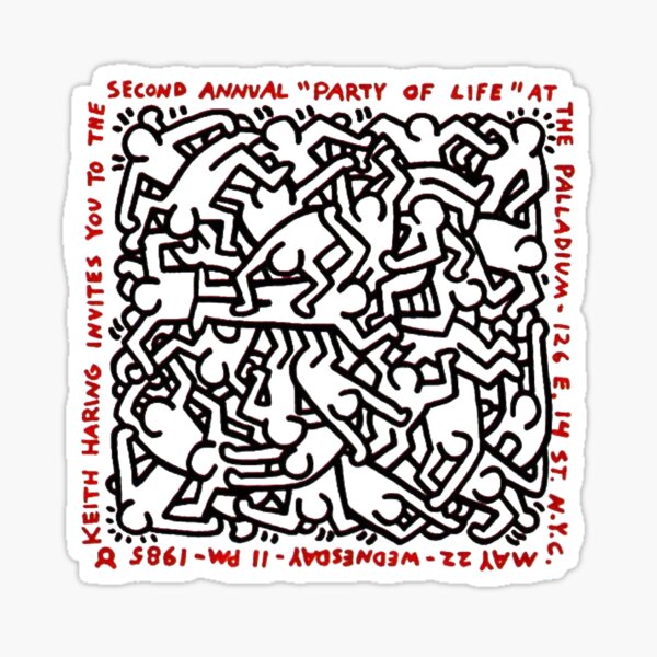 haring pop art Sticker