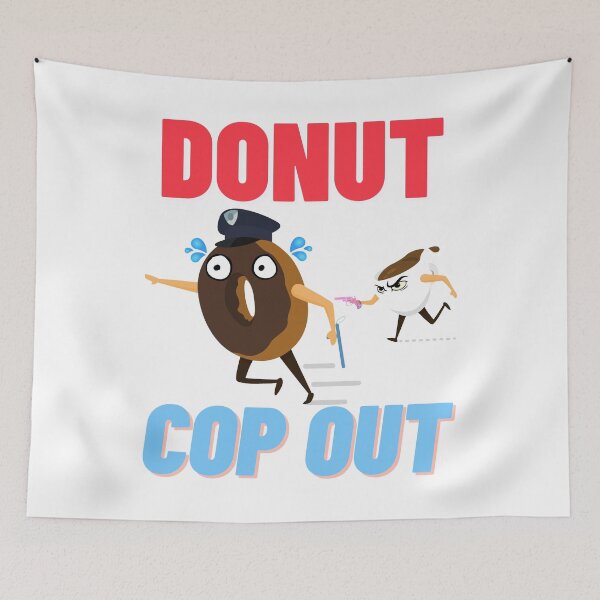 Item preview, Funny Food Humor Meme DONUT COP OUT designed and sold by LevelUpMerch.