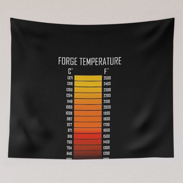 Item preview, Blacksmith Forge Temperature Range I Forge Metalworker Shirt designed and sold by MarioShirtWorld.