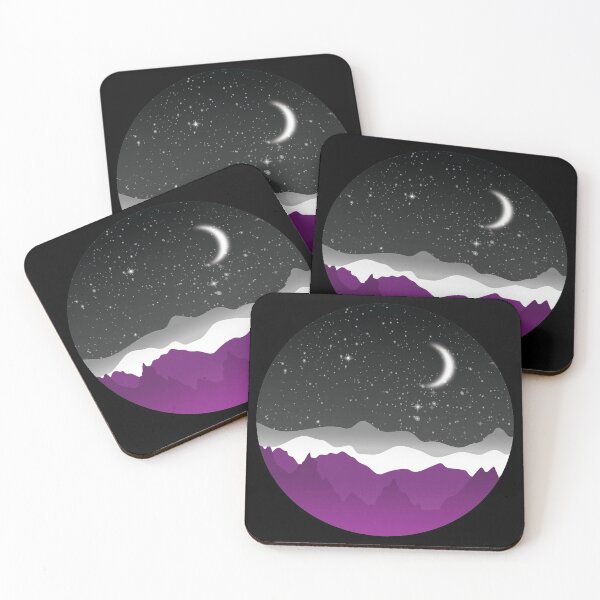 Item preview, Asexual Night Mountains Landscape designed and sold by Pridish.