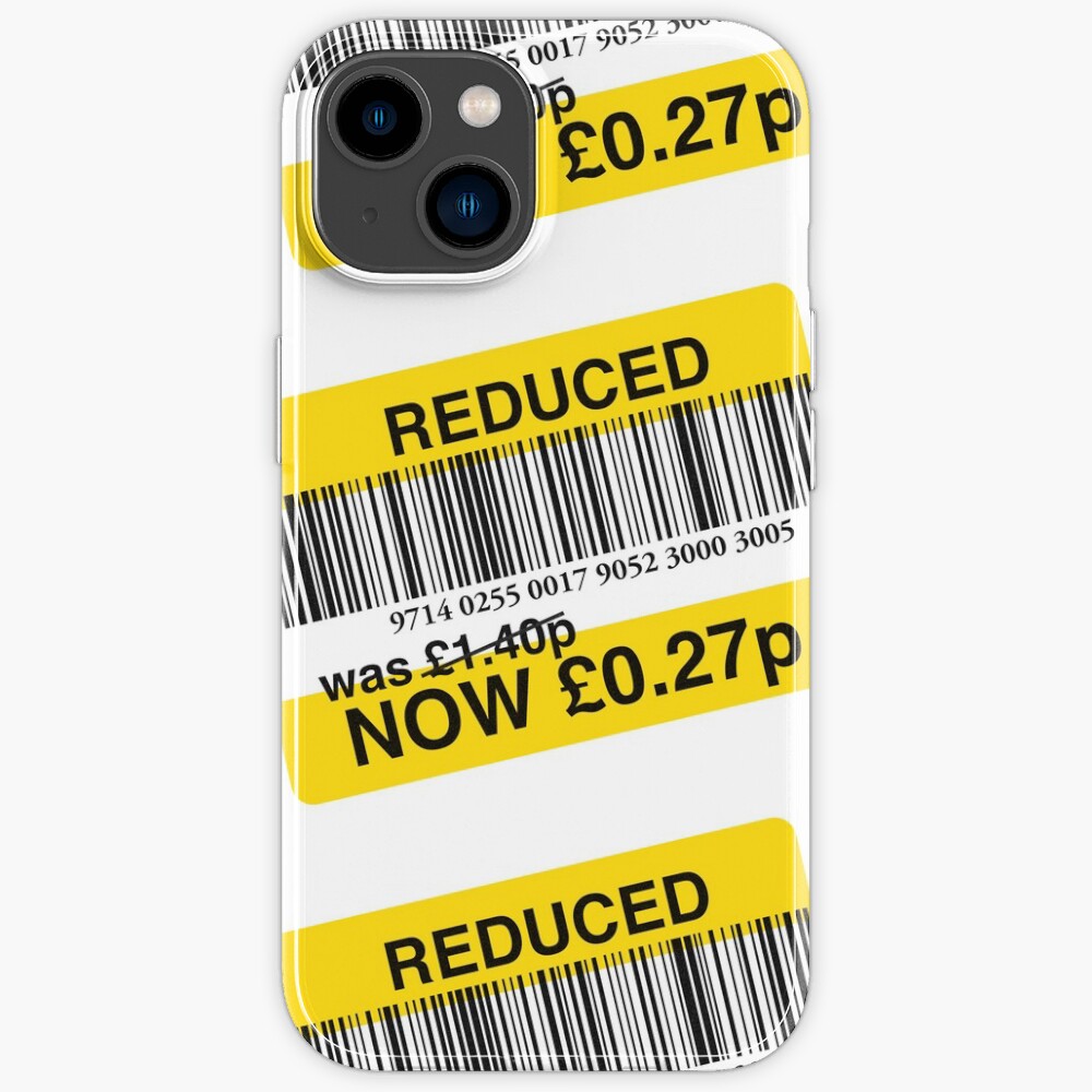 "Tesco Reduced Yellow Sticker Grab a bargain" iPhone Case for Sale by