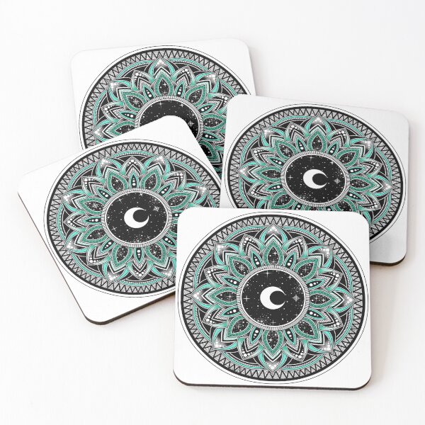 Item preview, Moon Mandala - Green designed and sold by LorenaElenaArt.