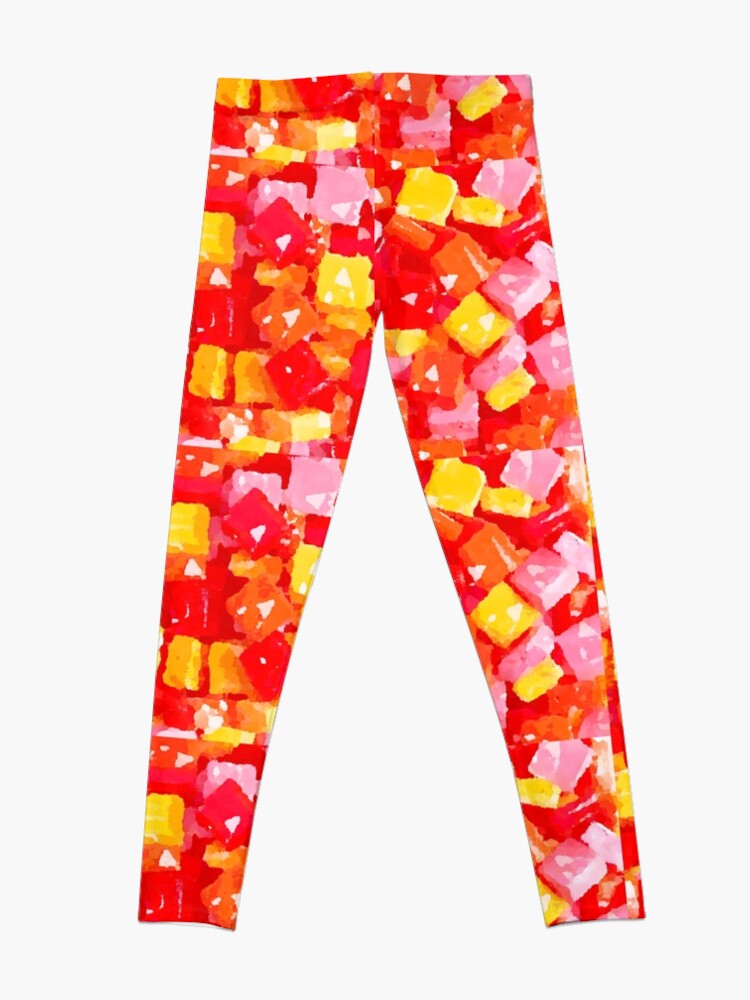 Alternate view of Abstract Pastel Starburst Candies Leggings
