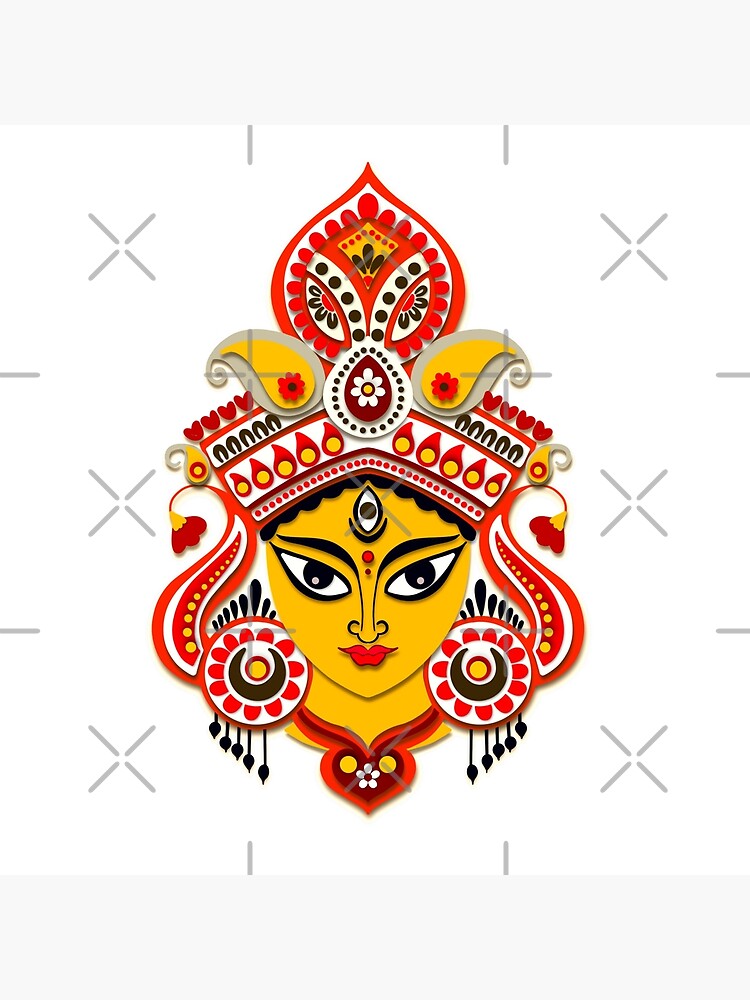 Sketch Goddess Durga Maa Outline Editable Vector Illustration Stock Vector  - Illustration of bengali, dussehra: 196216212