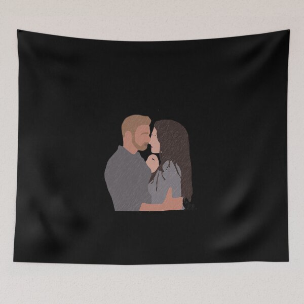 Item preview, Sen Çal Kapımı Sticker You Knock On My Door Rain Kiss Eda and Serkan first kiss Hande Erçel Kerem Bürsin Bolat Yıldız  designed and sold by shootingmoon.