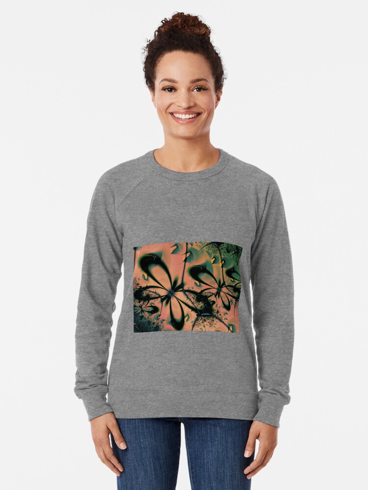 Alternate view of Sunshine Butterflies Art Lightweight Sweatshirt