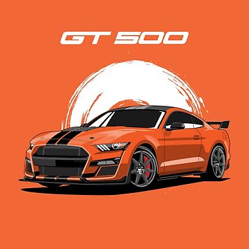 Artwork thumbnail, Mustang GT500 lime Orange by Keyur44