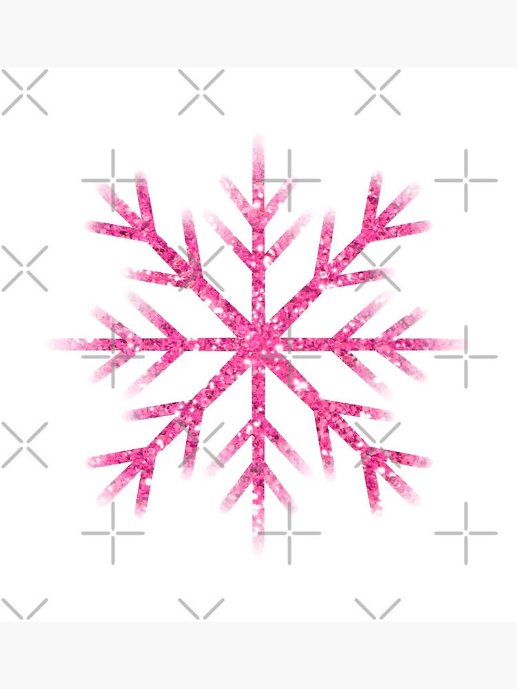 Pink sparkle Snowflakes, North Pole glitter chic  Poster for Sale by  hollycooper