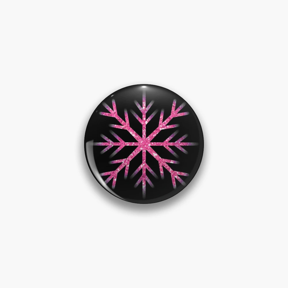 snowflake black' Small Buttons