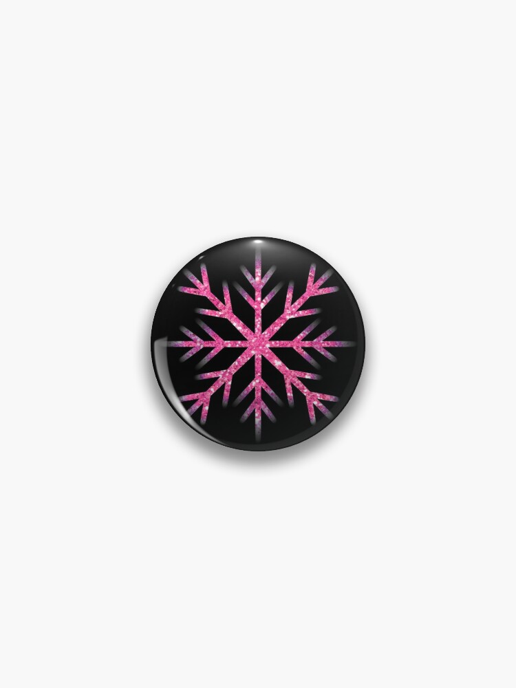 Pink sparkling Snowflake, North Pole glitter chic  Sticker for Sale by  hollycooper