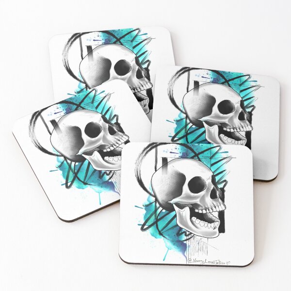 Item preview, Abstract skull designed and sold by KerrylouuTattoo.