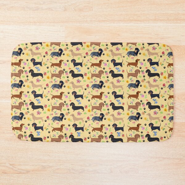 Item preview, Spring dachshund pattern with flowers designed and sold by TheDachshund.