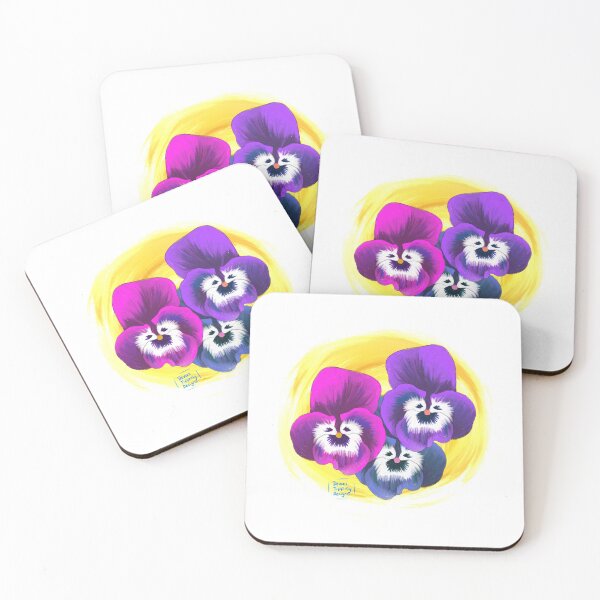 Item preview, Cute pansies flower print designed and sold by devontipdesigns.