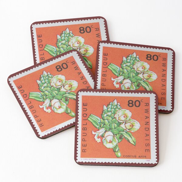 Item preview, Costus Afer Flower 1968 Vintage Stamp designed and sold by StampCollection.