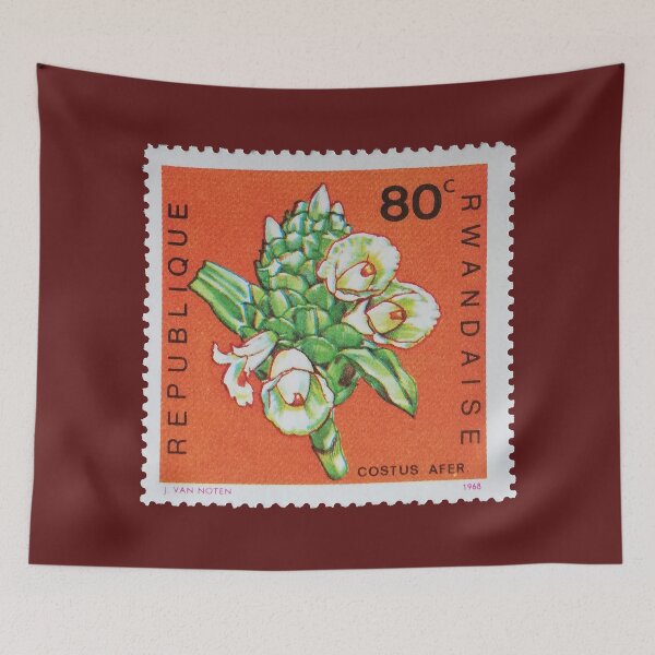 Item preview, Costus Afer Flower 1968 Vintage Stamp designed and sold by StampCollection.