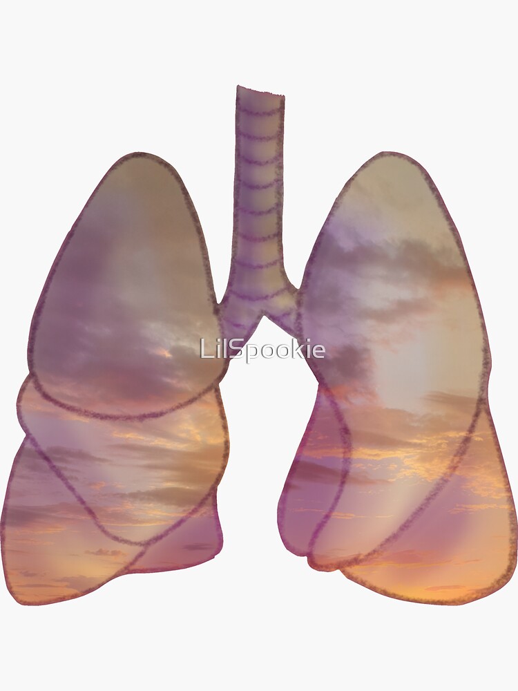 "Cloudy Lungs" Sticker by LilSpookie Redbubble