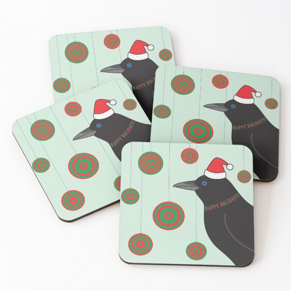 Item preview, Crow Happy Holidays Art designed and sold by dreamingdogs.
