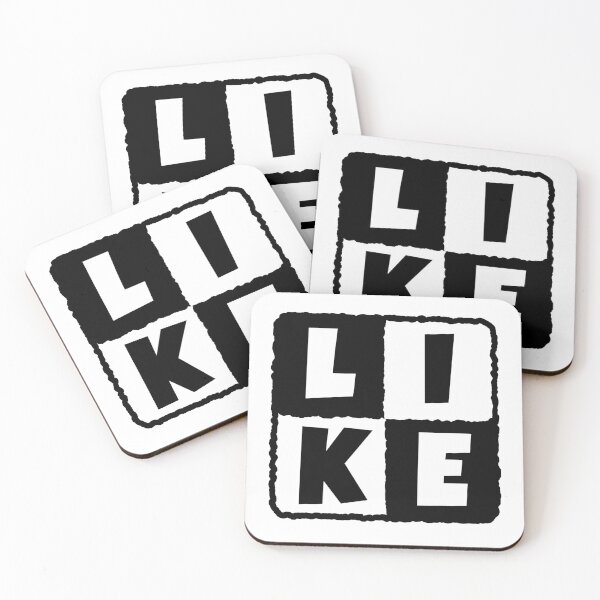 Item preview, LIKE in a black and white square designed and sold by joseartgel.