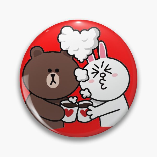 Item preview, Brown bear and Cony in love designed and sold by thesircurly.